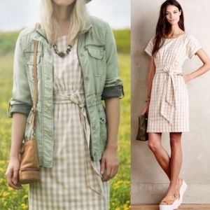 Anthropologie Gingham Plaid Picnic Dress